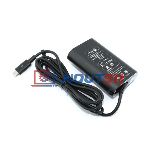 Зарядное устройство для ноутбука Dell 5V 3A - 20V 2.25A 45W Type-C (VB-099709), Vostro: 5490, 5590, XPS: 12 9250, 13 7390, Inspiron: 13 7368, 13 7370, 13 7373, Venue 10 Pro 5056, 8 Pro 5855, Slim, Amperin