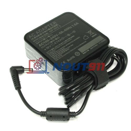Зарядка для ноутбука Asus 19V 4.74A 90W 5.5x2.5mm (AS901905525FK), A56, A6000, A6700, B1500, B43, F301, Q551, UL80, квадратный корпус, OEM