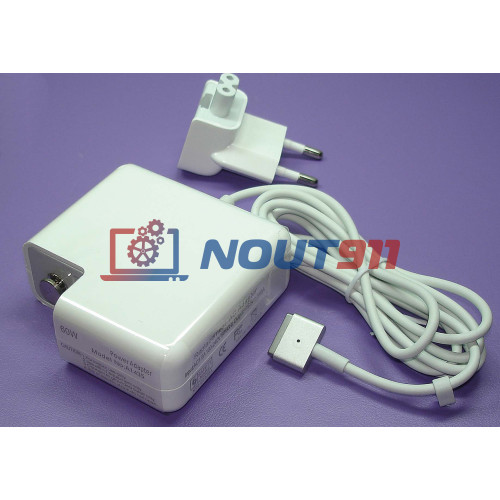 Зарядка для ноутбука Apple 16.5V 3.65A 60W MagSafe 2 (A1184 A1330 1344 A1435), Pro 13 Retina A1425 Late 2012 — Early 2013, Pro 13 Retina A1502 Late 2013 — Early 2015, OEM