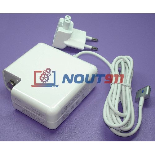 Зарядка для ноутбука Apple 20V 4.25A 85W MagSafe2 (A1398 A1424 A1222 A1290 A1343), MacBook Pro Retina 15 A1398 Mid 2012 — Mid 2015, OEM