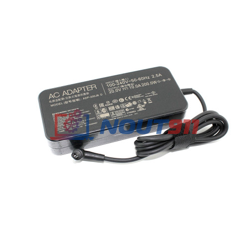 Блок питания для ноутбука Asus 20V 10A 200W, 6.0х3.7mm (0A001-01120600) FX706IH, G713QE, FA707RR, FA507RR, черная, HC/ORG
