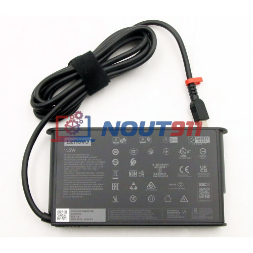 Блок питания для ноутбука Lenovo 20V 6.75A 135W Type-C (ADL135YSDC3A) T16, Z16, черная, HC/ORG