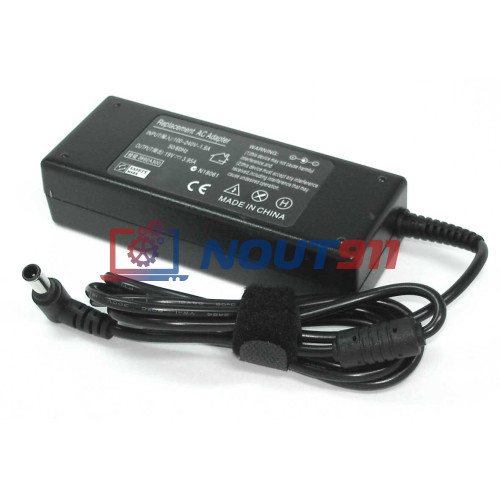 Зарядка для ноутбука Sony 19V 3.95A 75W 6.5х4.4, (6.5pin), (VGP-AC16V8), Vaio VGN-NR, VGN-NR185E/W, VGN-NR180, VGN-FZ190, VGN-FZ150E, OEM