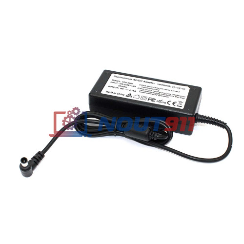 Зарядка для ноутбука Sony 16V 3.75A 60W 6.5x4.4mm (YDA-060A), VAIO PCG-GR 150, PCG-GR 250, PCG-N505, VGN-G218, VGN-TT190EIR, черная, без сетевого кабеля, HC/OEM