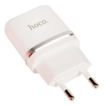 Блок питания HOCO 5V 2.4A 12W 2хUSB (52412) C12 Smart для планшетов, смартфонов, белый, 