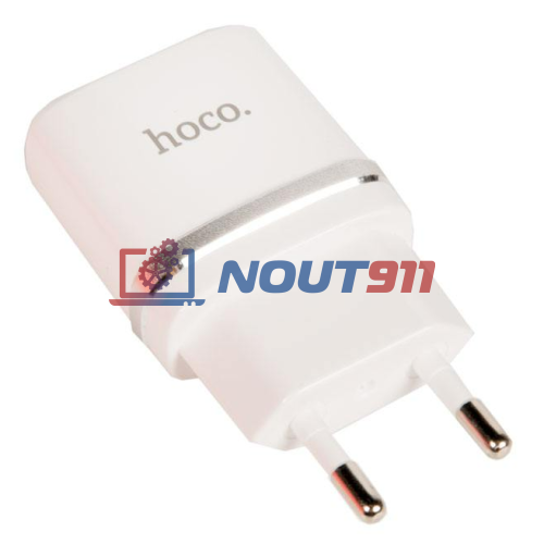 Блок питания HOCO 5V 2.4A 12W 2хUSB (52412) C12 Smart для планшетов, смартфонов, белый,