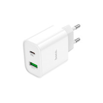 Блок питания HOCO 5V 9V, 12V 3A 20W Type-C, USB-A (5912320) PD20W+QC3.0  для телефона, планшета, белый