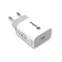 Блок питания 9V 2.22A 20W Type-C (YDS-TC020-001) Quick Charge универсальный, для планшетов, смартфонов, без кабеля, белый, Amperin