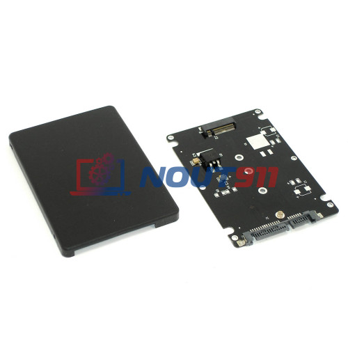 Бокс для SSD диска M2 с выходом SATA пластиковый, черный