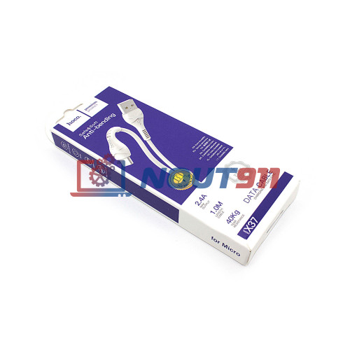 Кабель USB HOCO X37 Cool, USB - Micro USB, 2.4А, 1м, белый