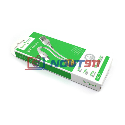 Кабель USB HOCO X37 Cool, USB - Type-C, 3.0А, 1м, белый