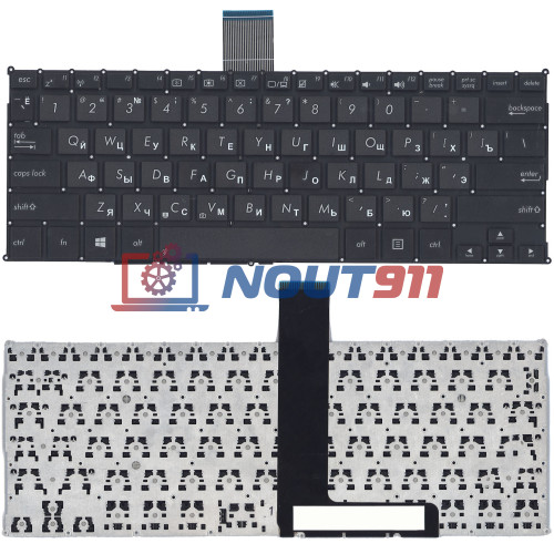 Клавиатура для ноутбука ASUS F200CA, F200LA, F200MA (AEEX8700010) черная, без рамки, плоский Enter