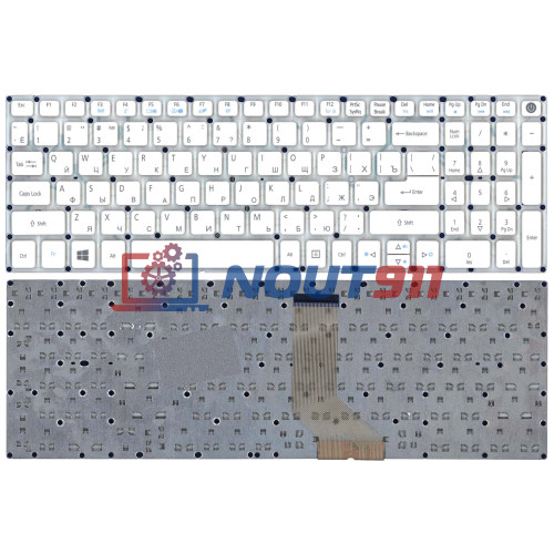 Клавиатура для ноутбука Acer Aspire E5-573 / Nitro VN7-572G, VN7-592G (AEZRT700010) белая