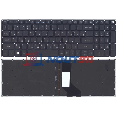 Клавиатура для ноутбука Acer Aspire E5-573, E5-532G, E5-722, E5-523  (AEZRT700010) с подсветкой, черная