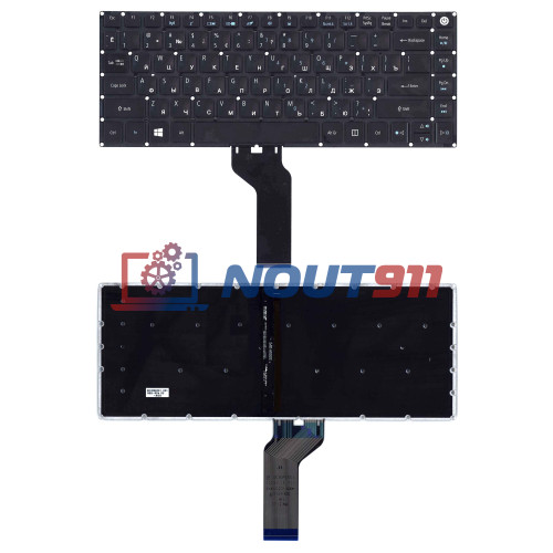 Клавиатура для ноутбука Acer Swift 3 SF314-51, SF314-51-31, NE SF314-51 (6B.GKBN5.001) с подсветкой, черная
