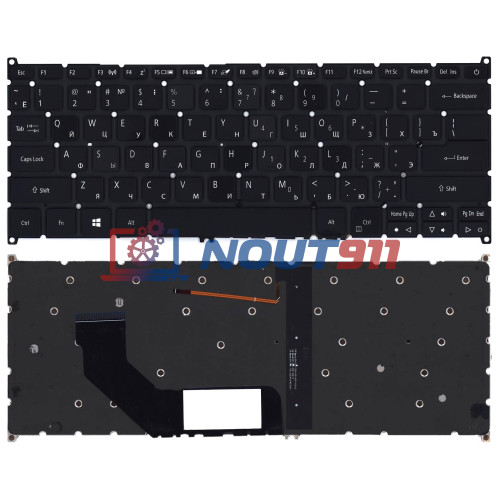 Клавиатура для ноутбука Acer Swift 3 SF314, SF314-52G, SF314-53G  (6B.GKBN5.001) с подсветкой, черная