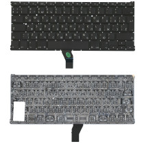 Клавиатура для ноутбука Apple A1369, A1466 2010+ большой ENTER RU ORG, черная