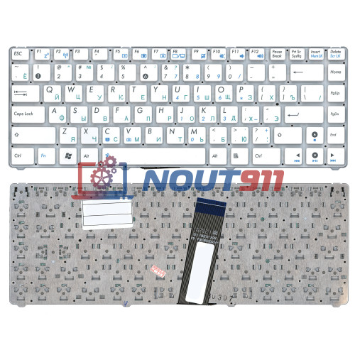 Клавиатура для ноутбука Asus Eee PC 1215, 1225C, 1225B (MP-10B93U4-528) без рамки, белая