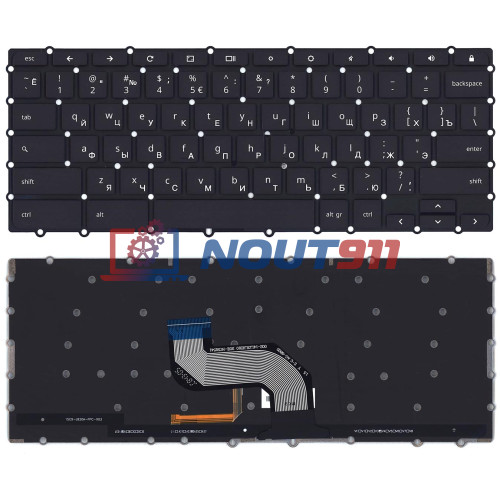Клавиатура для ноутбука Asus Chromebook C302C, C302CA (90NB0DF1-R31US0) с подсветкой, черная