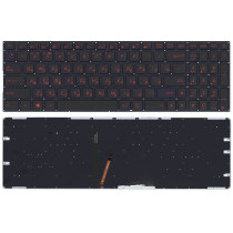 Клавиатура для ноутбука Asus FX502, FX502V, FX502VM, FX502VD, FX502VE (V156230ES1) с красной подсветкой, черная
