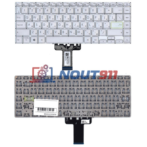 Клавиатура для ноутбука Asus K413JA серебристая