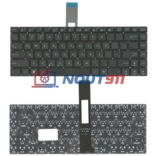 Клавиатура для ноутбука Asus K45, U46, U44, U43F (V111362DS1) черная, без рамки