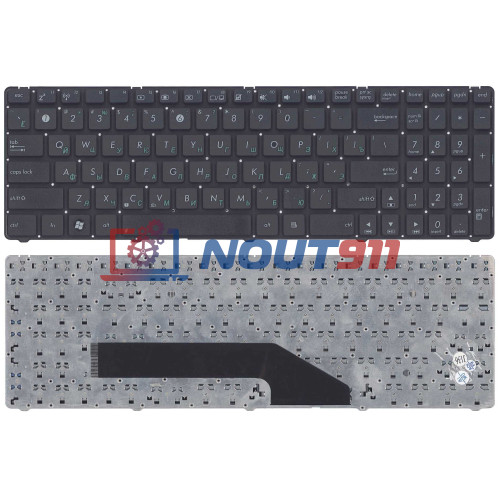 Клавиатура для ноутбука Asus K50, K60, K70 (MP-07G73SU-52830) без рамки, плоский Enter черная