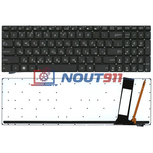Клавиатура для ноутбука Asus N56, N56V,N76, N76V (9Z.N8BSQ.10R) с подсветкой, черная