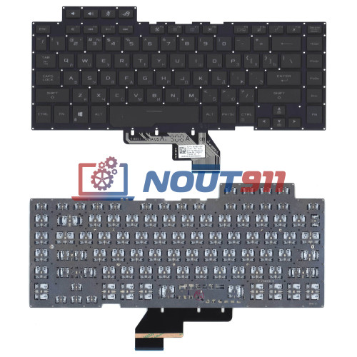 Клавиатура для ноутбука Asus ROG GU502, GU502G, GU502GV-BI7N10 (0KN1-971RU21) c подсветкой, маленький энтер, черная