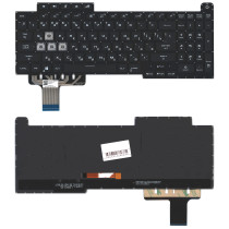 Клавиатура для ноутбука Asus ROG Stirx G17 G713, G713IH, G713QC, G713QE (90NR05A2-R31RU0) RGB-подсветка, черная