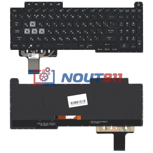 Клавиатура для ноутбука Asus ROG Stirx G17 G713, G713IH, G713QC, G713QE (90NR05A2-R31RU0) RGB-подсветка, черная