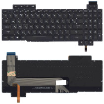 Клавиатура для ноутбука Asus ROG Strix GL503, GL503V, GL503VD, GL503VS (AEBKL700020) c белой подсветкой, черная