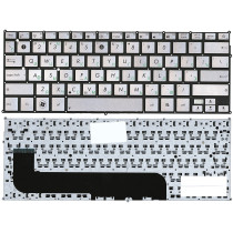 Клавиатура для ноутбука Asus UX21E, UX21A, UX21E (MP-11A96GB6528) Г-образный Enter, серебристая
