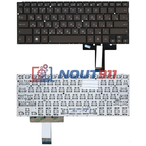 Клавиатура для ноутбука Asus UX31, UX31A, UX32, UX32A (NSK-UQ50R) с подсветкой, черная