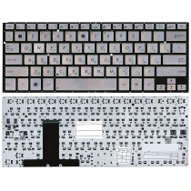 Клавиатура для ноутбука Asus UX31E, U38D, UX32, UX32VD (0KNB0-3625RU00) серебристая