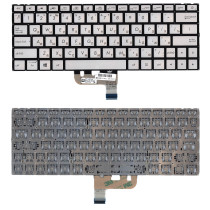 Клавиатура для ноутбука Asus UX333F, UX333FAC, UX333FLC (0KN1-6A2US13) с подсветкой, серебристая