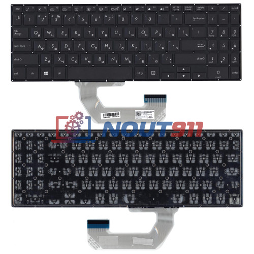 Клавиатура для ноутбука Asus UX561UD, Q535UD (AEBKKR00030) без рамки, с подсветкой, черная