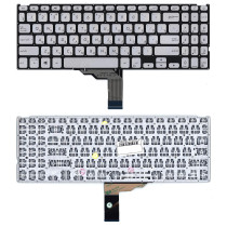 Клавиатура для ноутбука Asus Vivobook F509U,X512, F512U, X509 (0KNB0-5108RU00) с подсветкой, серебристая