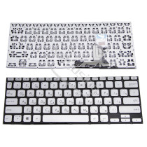 Клавиатура для ноутбука Asus X420 серебристая