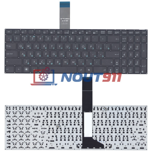 Клавиатура для ноутбука Asus X501A X501U X550 черная плоский Enter