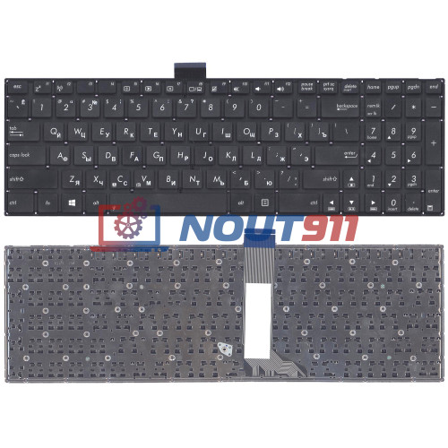 Клавиатура для ноутбука ASUS X502, X502CA, X502C, K56CB (MP-12F53US-5283W) плоский Enter, черная