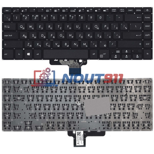 Клавиатура для ноутбука Asus X510U, X510UA, X510UQ, X510UR (0KNB0-412BRU00) черная
