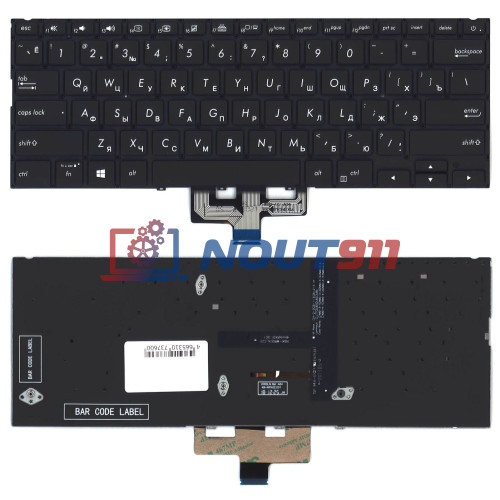 Клавиатура для ноутбука Asus Zenbook 14 UM433DA черная