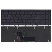 Клавиатура для ноутбука DNS Clevo P651, P655, P651SG, Clevo P650SG, P655SG (MP-13H83USJ4306) с рамкой, с подсветкой, черная