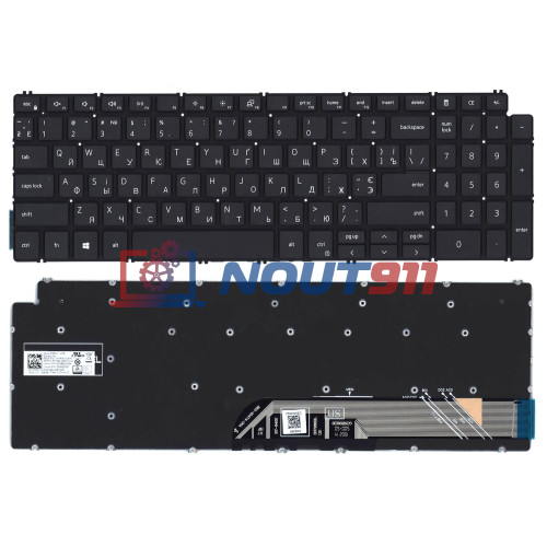 Клавиатура для ноутбука Dell Inspiron 5584, 5590, 5593, 5594, 5598 (0H1MH8) черная