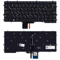 Клавиатура для ноутбука Dell Latitude 13 7370, E7370 (NSK-LZABC) с подсветкой, черная