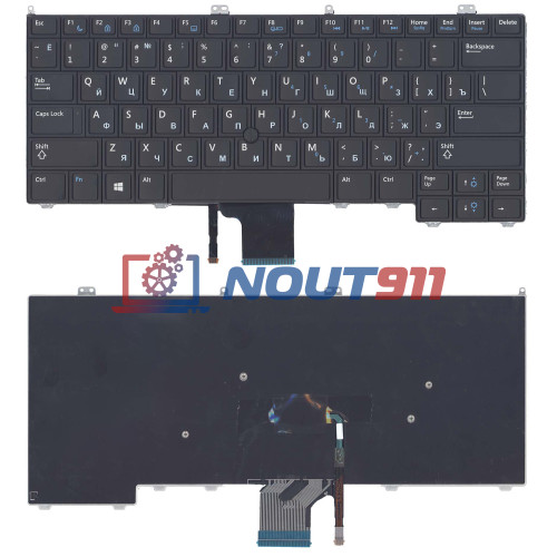 Клавиатура для ноутбука Dell Latitude E7440, E7240 (V136425AS1) без подсветки, черная