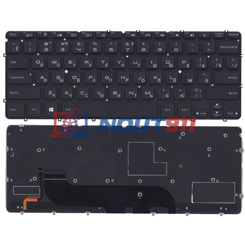 Клавиатура для ноутбука Dell XPS 12,13, 13Z, L321X (PK130S71B05) с подсветкой, черная