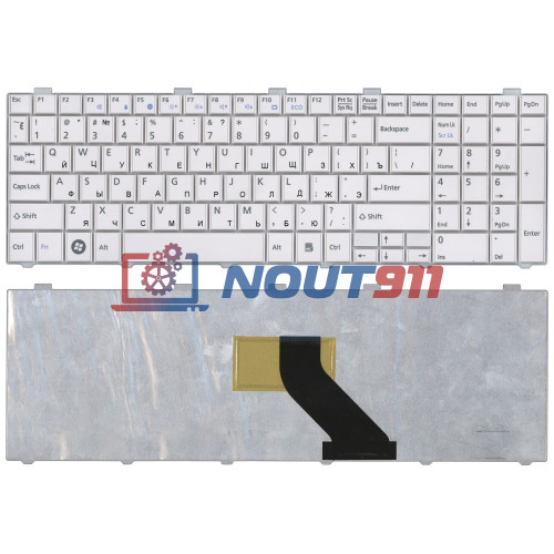 Клавиатура для ноутбука Fujitsu LIFEBOOK AH530, AH531, NH751 (CP515525-01) белая