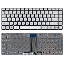 Клавиатура для ноутбука HP 14-AB,14-AL,14-AV, X360 13-U (NSK-CX0SW 01) с подсветкой, серебристая